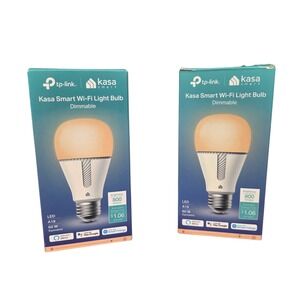 TP-Link Kasa Smart Wi-Fi Light Bulb 2 Pack‎ White Dimmable A19 LED KL110 60W